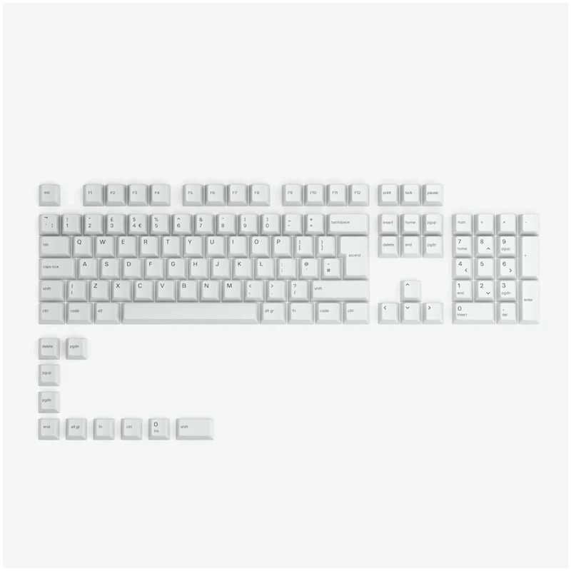 Glorious Keycaps V1 PBT ANSI US - Arctis White