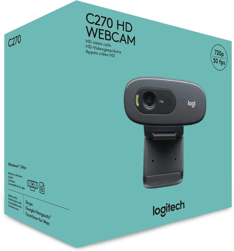 WEBCAM LOGITECH USB CON MICROFONO C270
