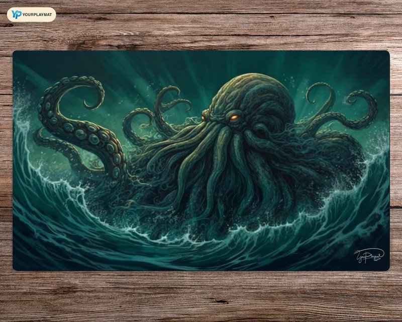 Necronomicon Nightmare - MTG Spielmatte - 24 x 14 inches - MTG Geschenke - MTG Zubehör - Magie Tischmatte