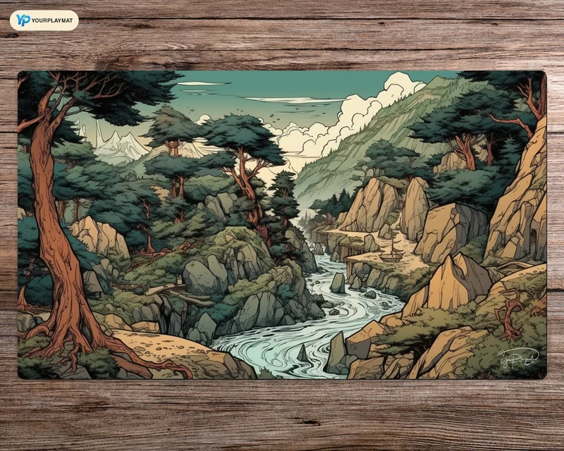 Legends of the Alpine Wilderness - MTG Spielmatte - 24 x 14 inches - MTG Geschenke - MTG Zubehör - Magie Tischmatte