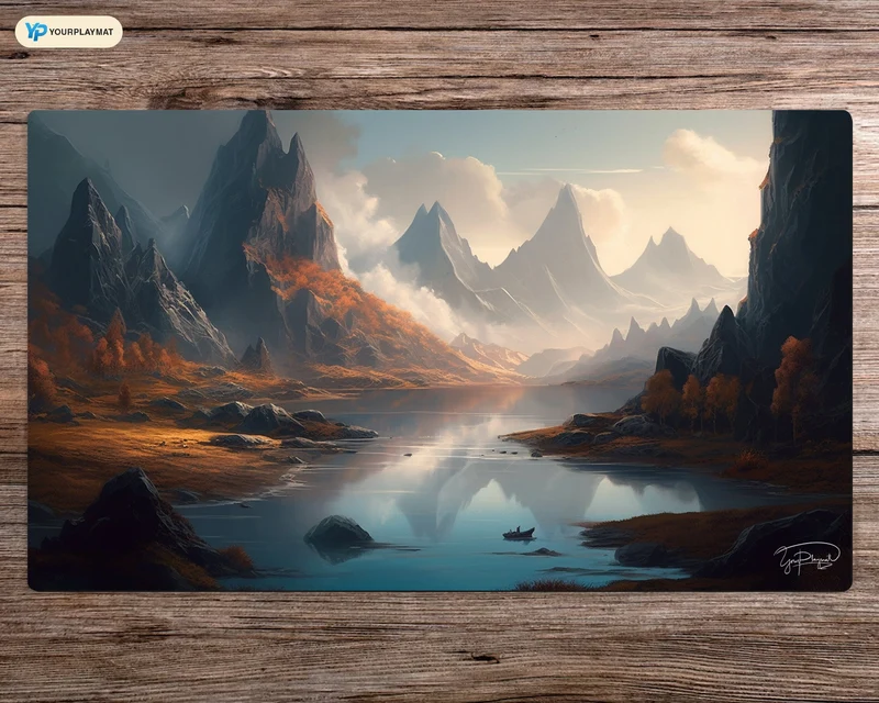 Mystic Mountain Retreat - MTG Spielmatte - 24 x 14 inches - MTG Geschenke - MTG Zubehör - Magie Tischmatte
