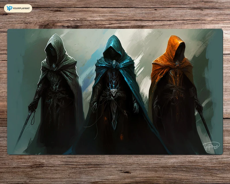 Cold Convergence of Hooded Adventurers - MTG Spielmatte - 24 x 14 inches - MTG Geschenke - MTG Zubehör - Magie Tischmatte