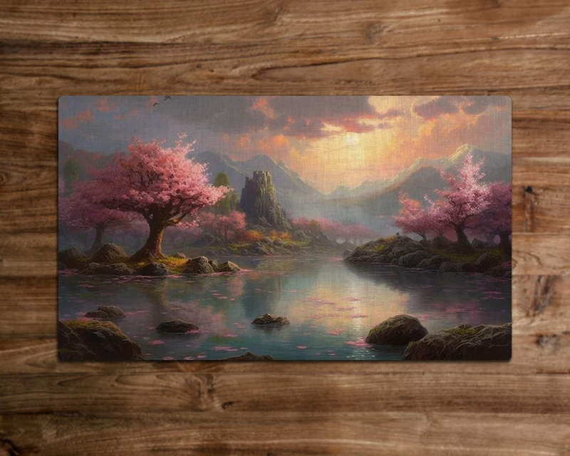 The Reflections of Serenity - MTG Playmat - 24 x 14 inches - MTG Gifts - Magic The Gathering Gifts - Stitched Playmat