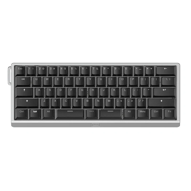 Wooting 60HE v2 Alu Split Spacebar ANSI US Silver - PBT Black