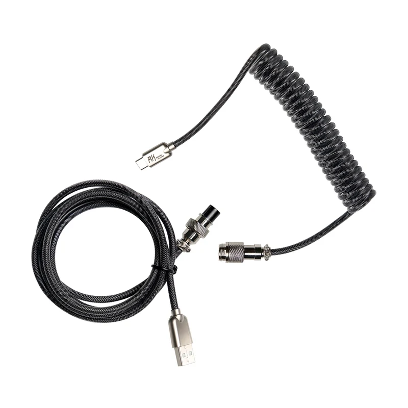 Royal Kludge Coiled Cable Black