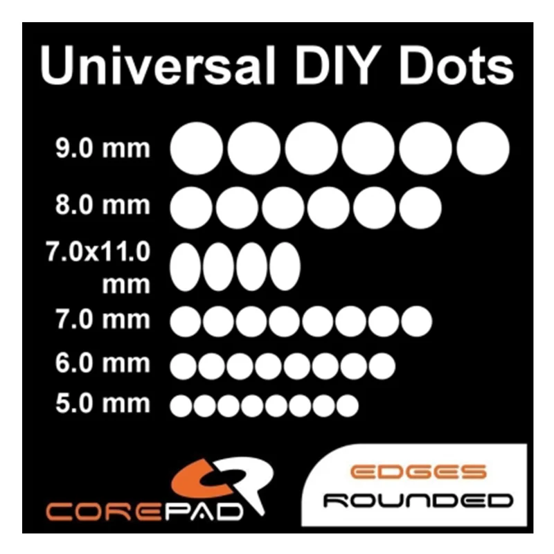 Corepad Skates Teflon PRO #02 Dots Universal 0,85 mm