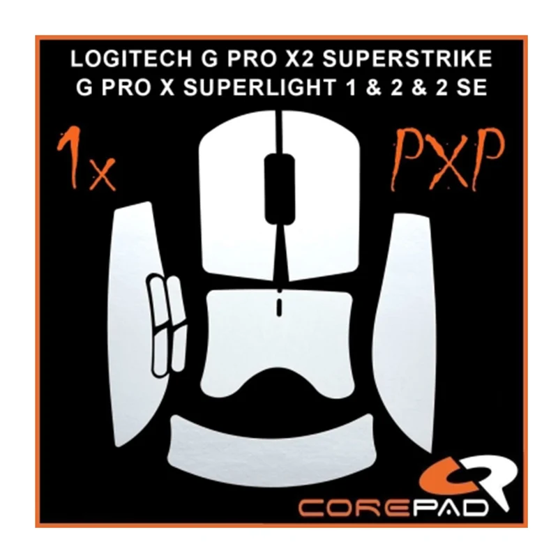 Corepad Grips PXP Logitech G Pro X2 SUPERSTRIKE / PRO X SUPERLIGHT 2 / 2 SE Wireless White